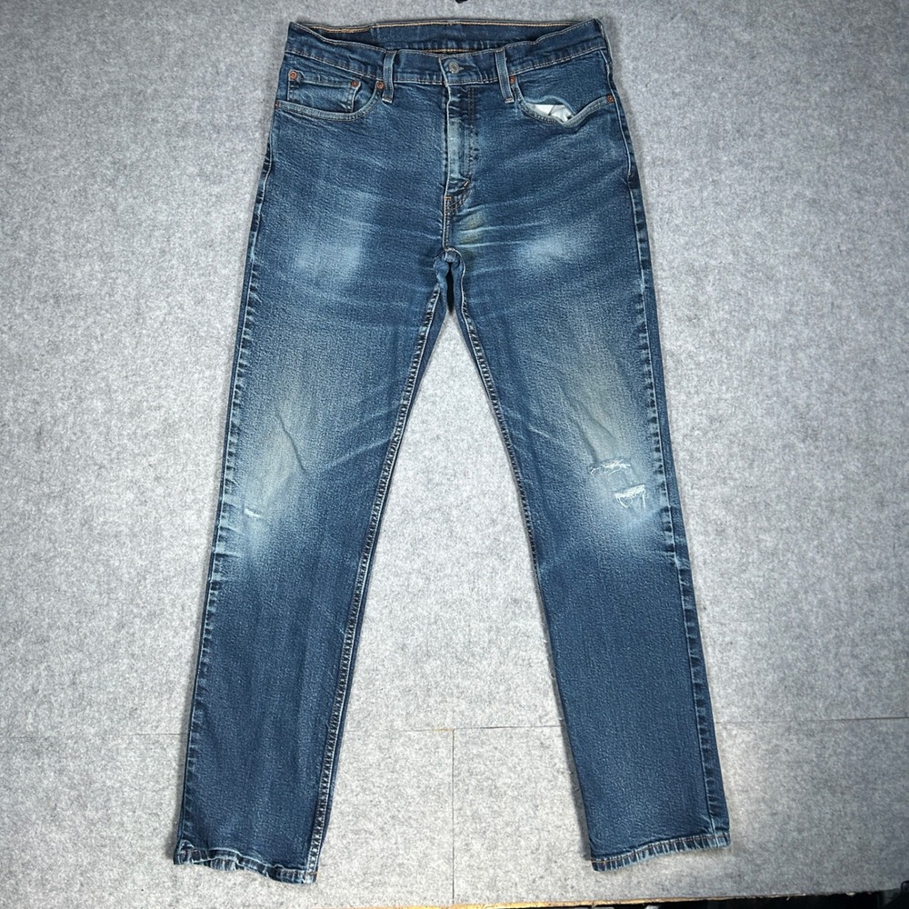 Levi's Denim Jeans Mens 34x34 Blue 514 Straight‎ Fit Casual Workwear